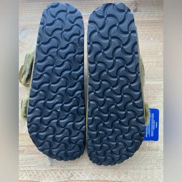 New Arizona Big Buckle Shearling Natural Leather Oiled in Olive Size 6.5 - Picture 7 of 9